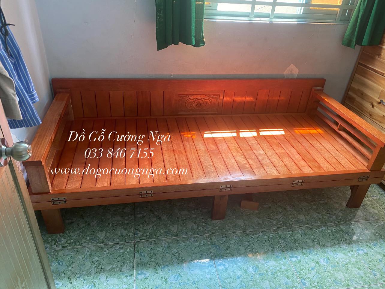 giường gấp gỗ sồi