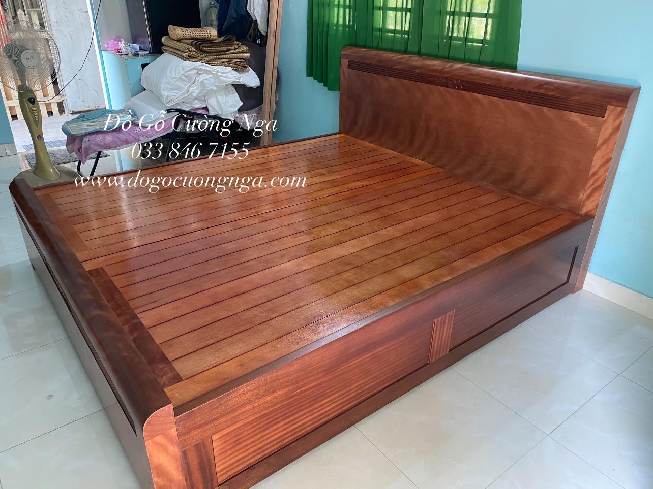 giuong go xoan dao