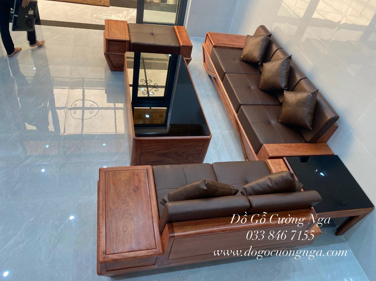 sofa gỗ hương 