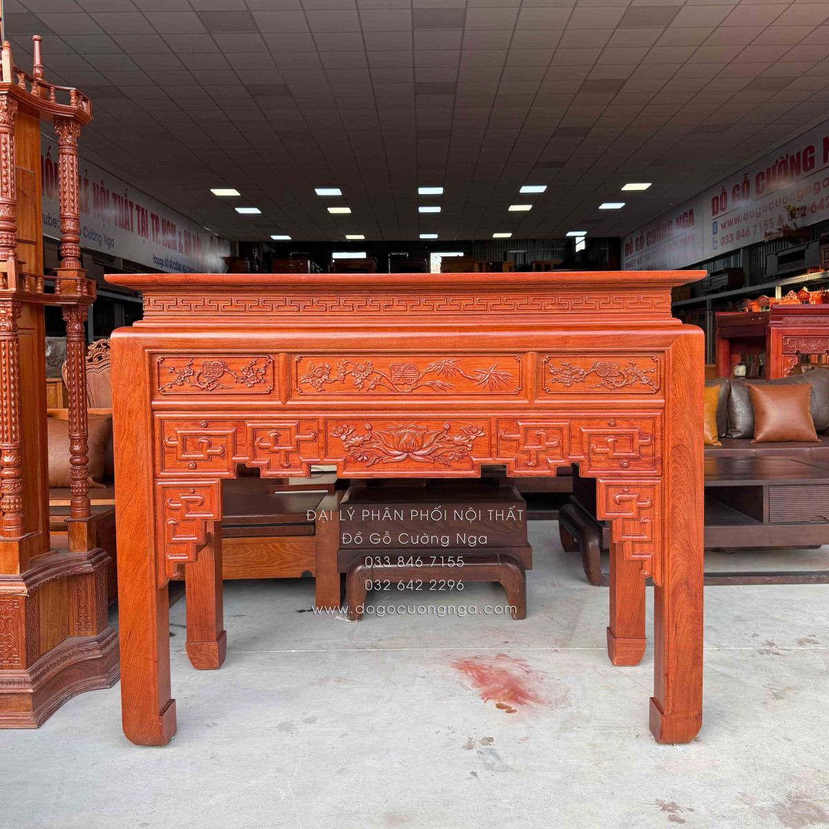 bàn thơ gỗ hương đá 1m53 