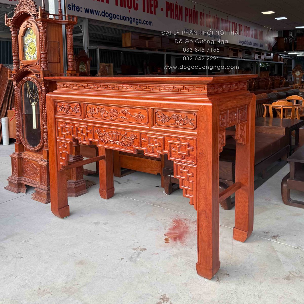 bàn thơ gỗ hương đá 1m53 