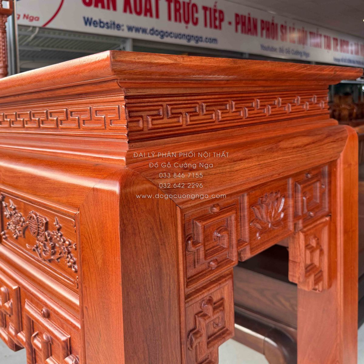 bàn thơ gỗ hương đá 1m53 