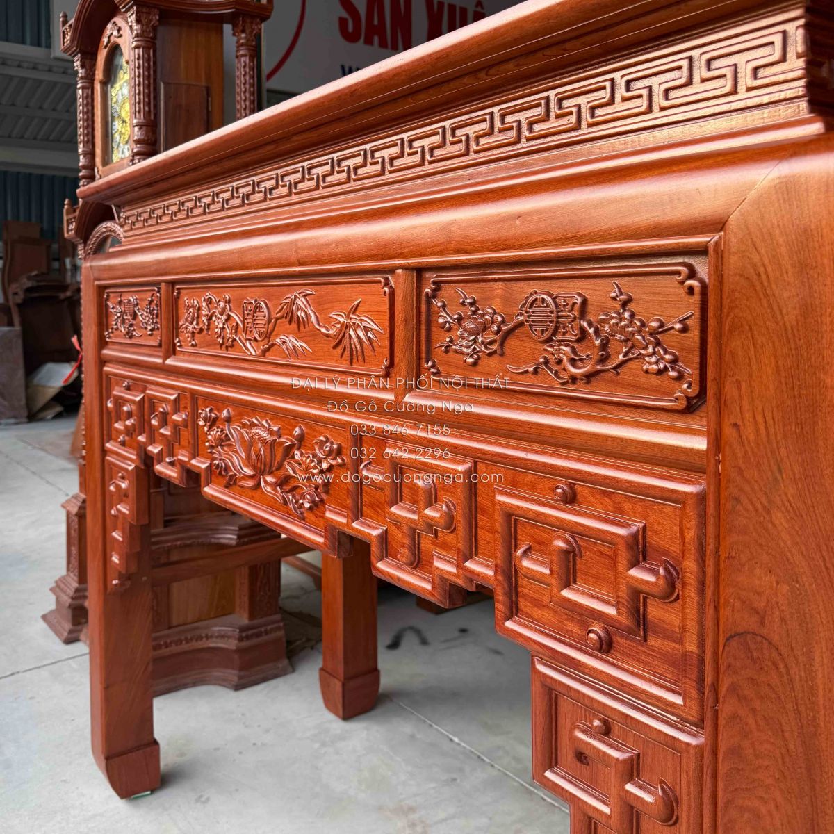 bàn thơ gỗ hương đá 1m53 