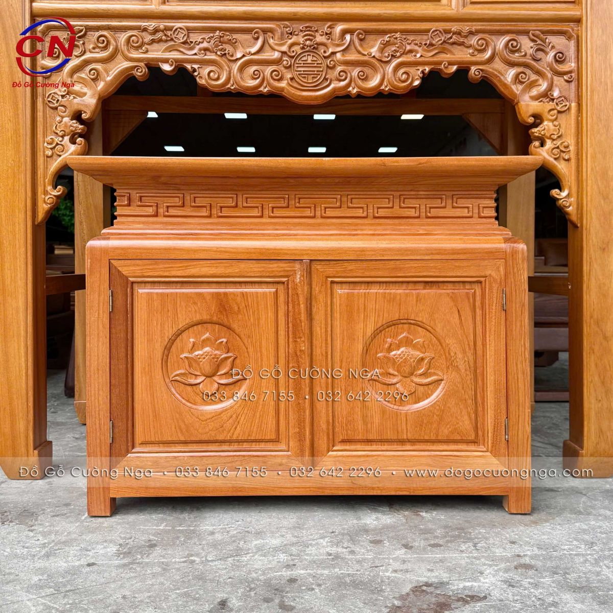 bàn thờ gỗ gõ đỏ 