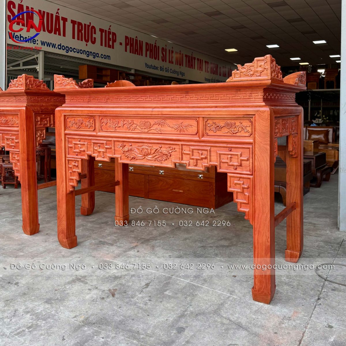 ban tho go huong da 1m75