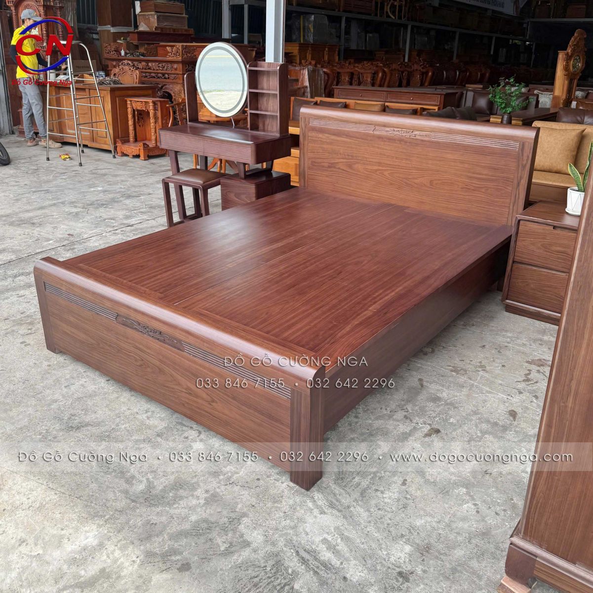 giường ngủ gỗ óc chó