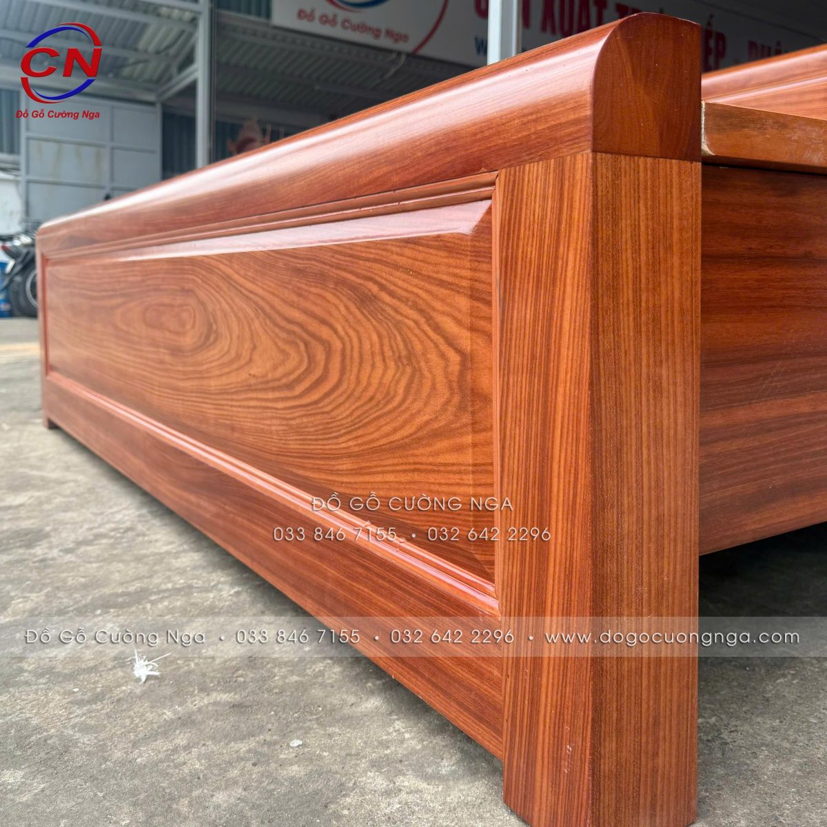 đầu thấp của giường ngủ gỗ Cẩm Vân