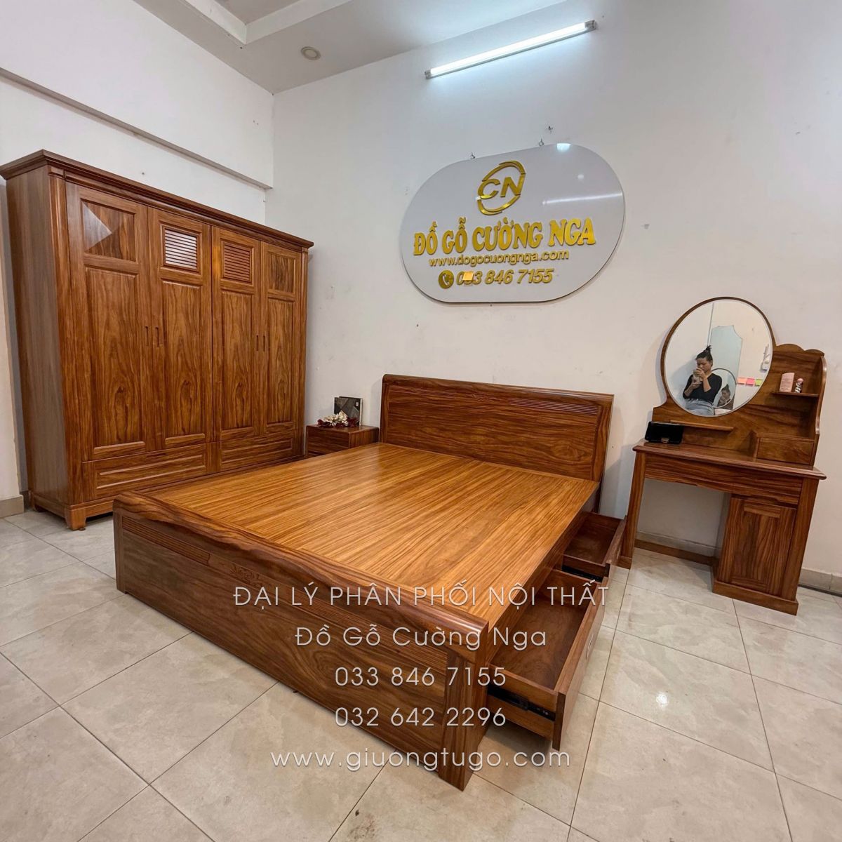 giường ngủ gỗ cẩm