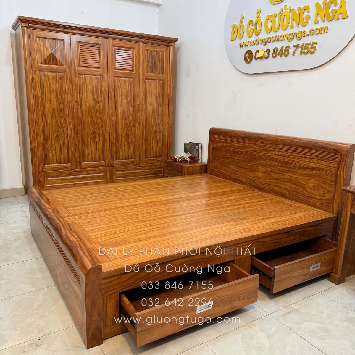 giường ngủ gỗ cẩm