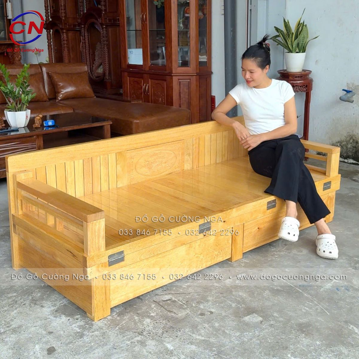 giuong gap go soi 2 ngan keo
