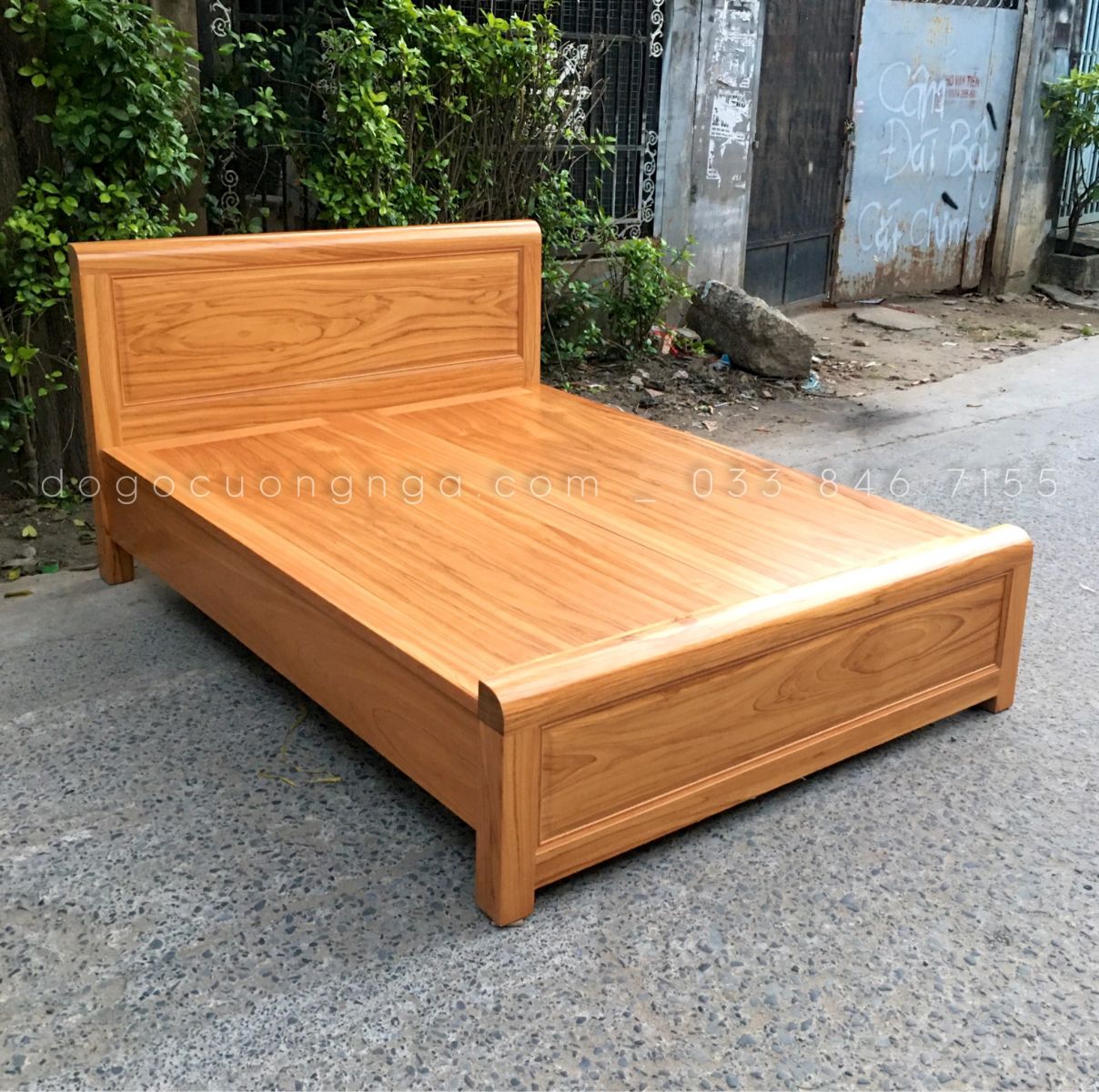 giường gỗ gõ đỏ 