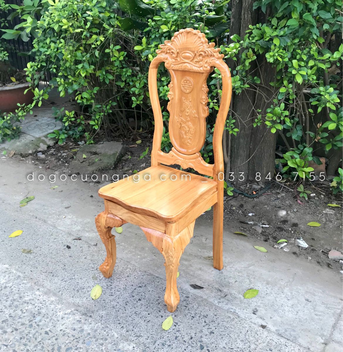 ghế ăn gõ gõ đỏ 