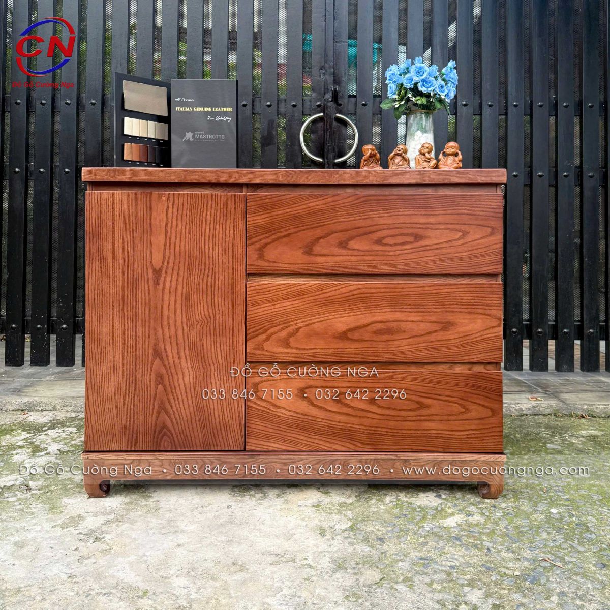 Tủ Combos Gỗ Sồi Nga Màu Óc Chó