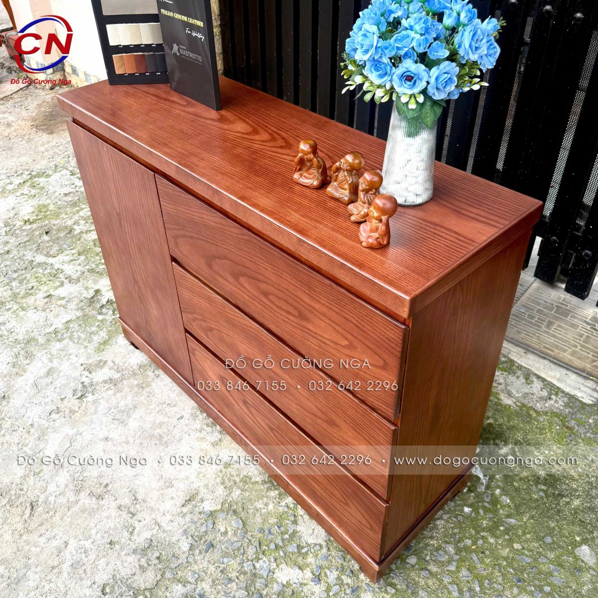 Tủ Combos Gỗ Sồi Nga Màu Óc Chó