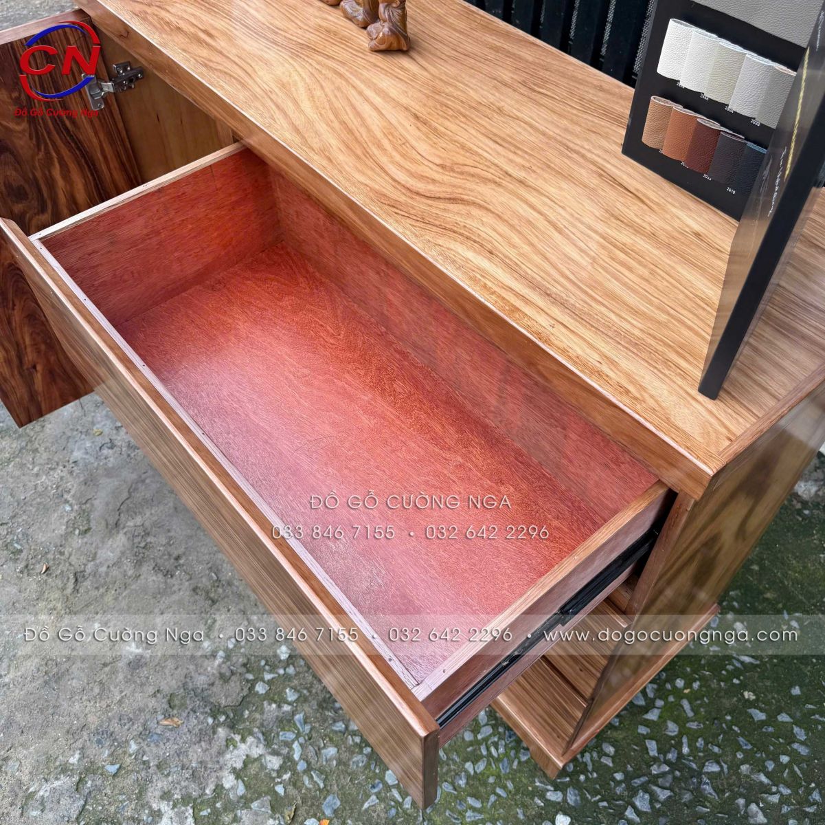 Tủ Combos Gỗ Hương Xám (Tủ Nhật) 3 Ngăn Kéo