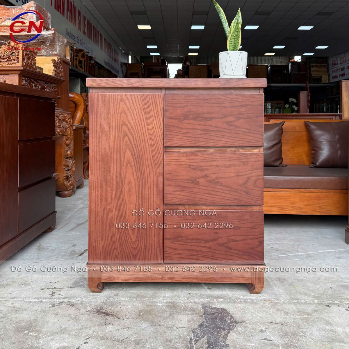 tủ combos (tủ nhật) đa năng 3 ngăn kéo 80cm