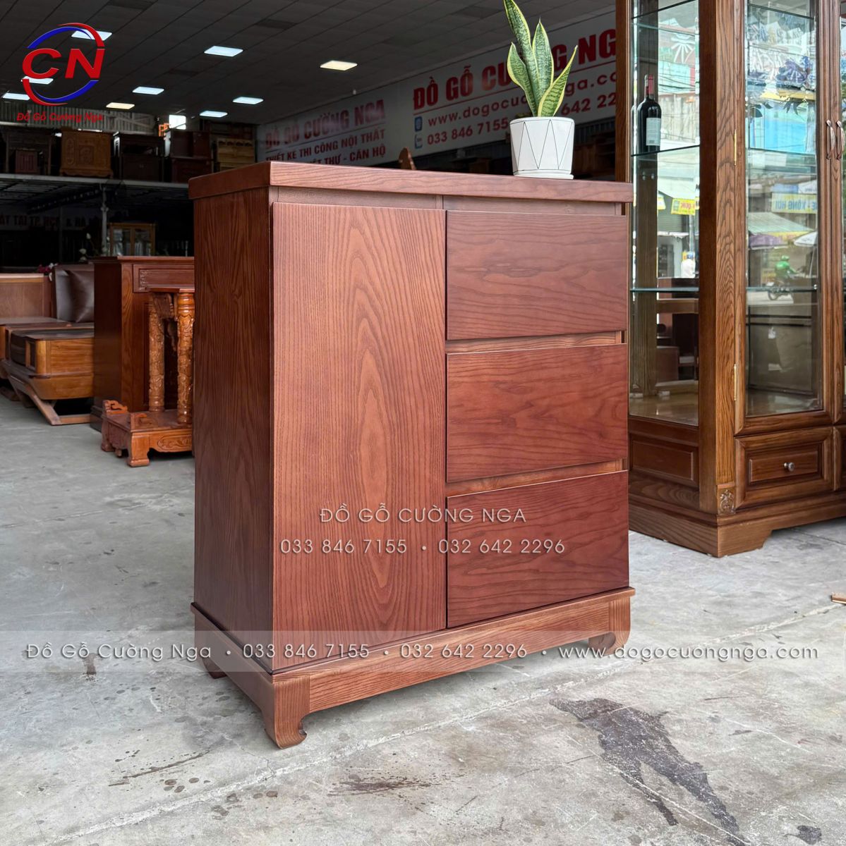 tủ combos (tủ nhật) đa năng 3 ngăn kéo 80cm