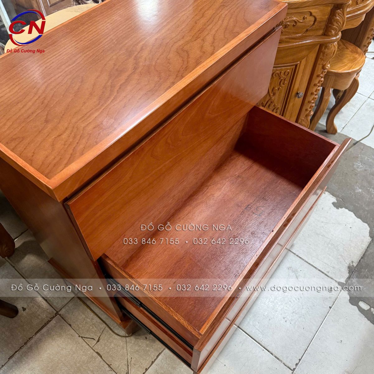 Tủ Combos Gỗ Xoan Đào (Tủ Nhật) 3 Ngăn Kéo Đa Năng 80cm