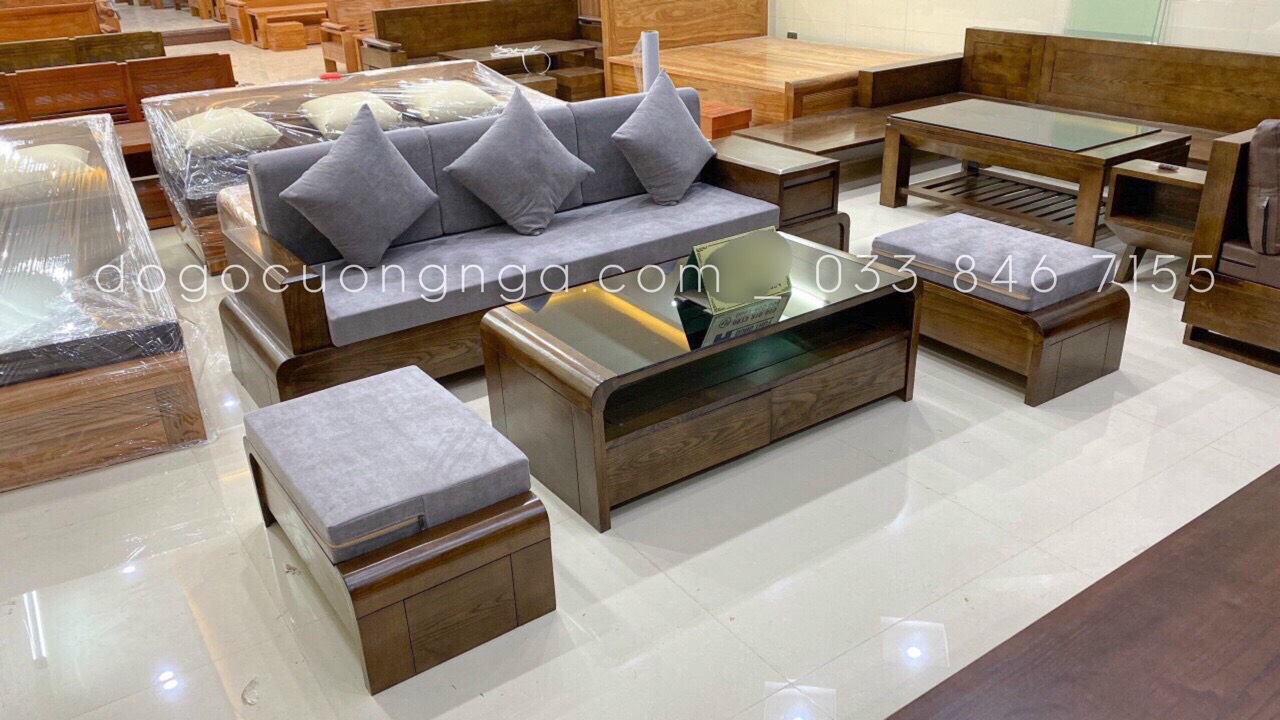 bộ ghế sofa gỗ sồi nga