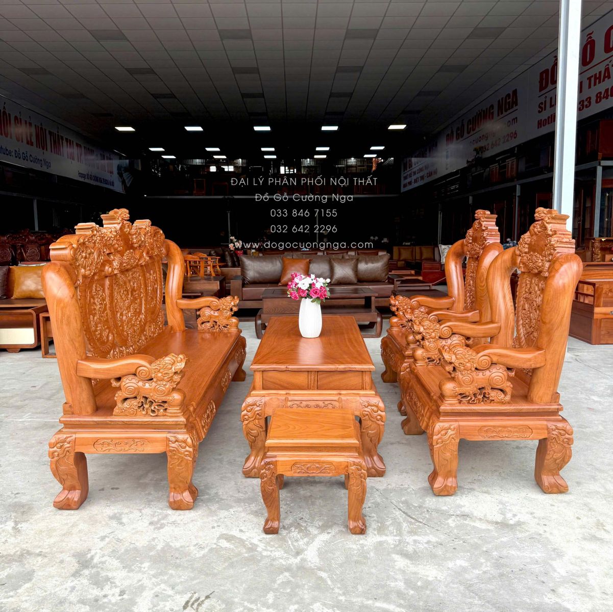 salon gỗ gõ đỏ
