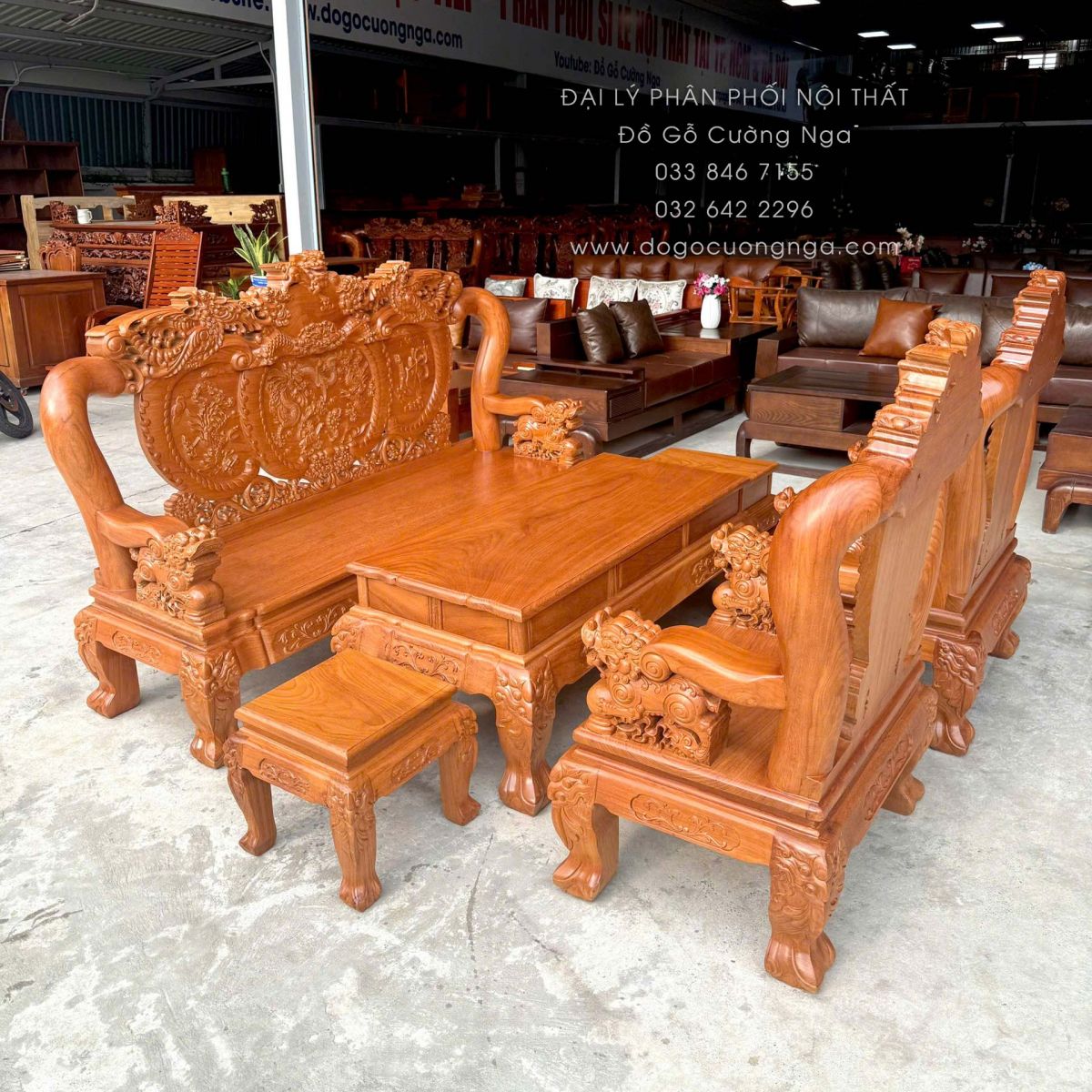 salon gỗ gõ đỏ