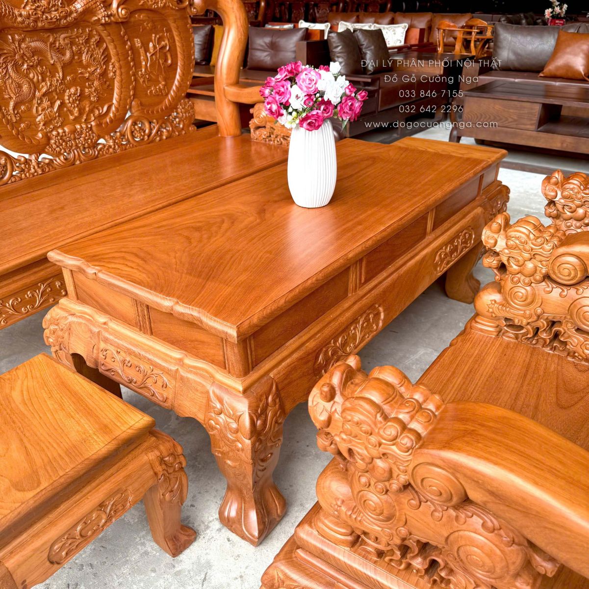 salon gỗ gõ đỏ