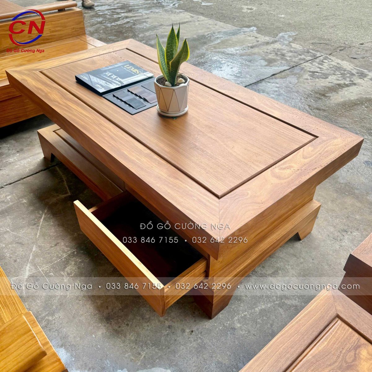 sofa góc L 2m44x2m gỗ Cẩm Vàng mẫu đóng hộp
