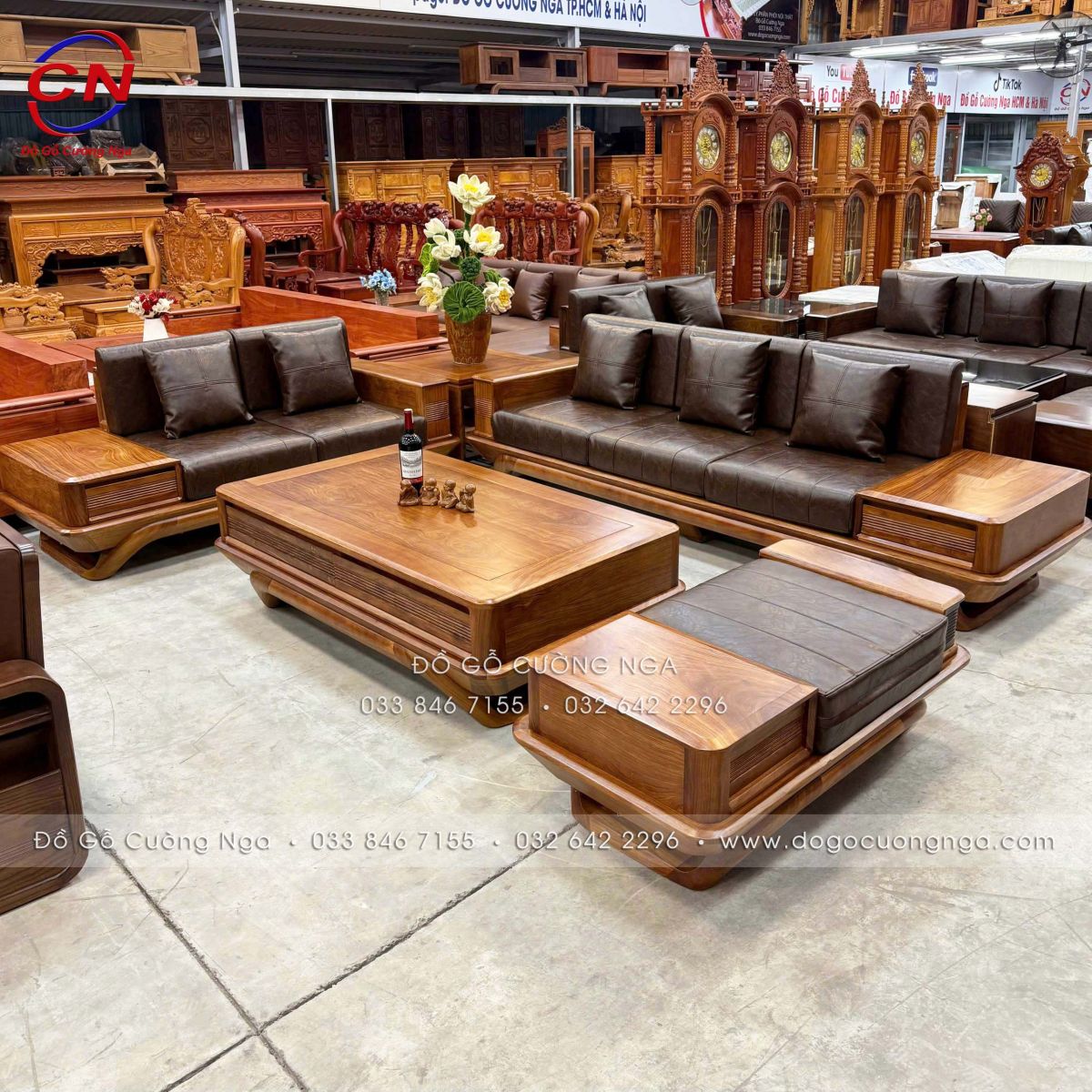 sofa go huong vang