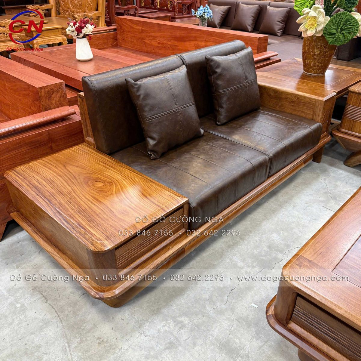 sofa go huong vang