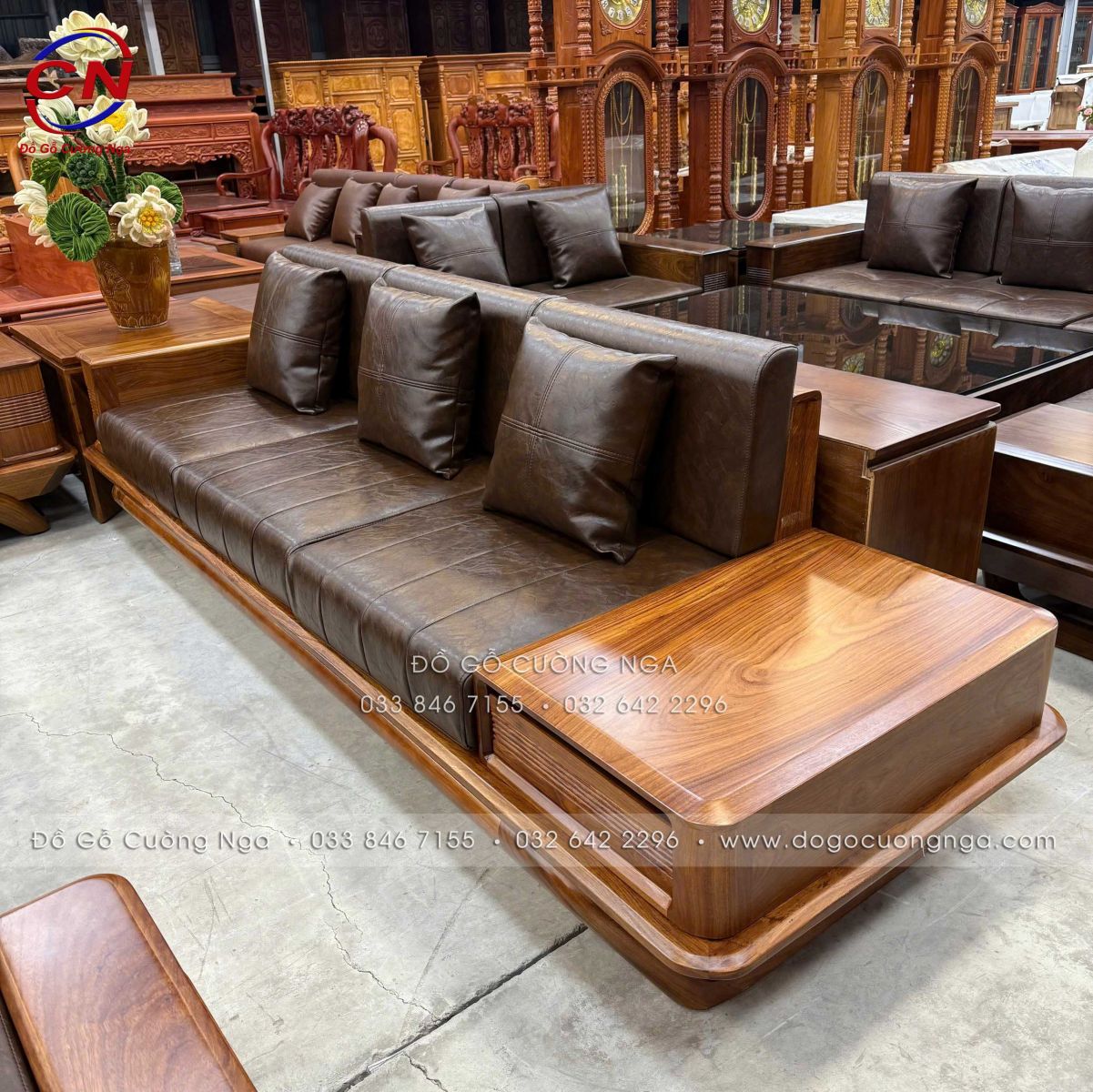 sofa go huong vang