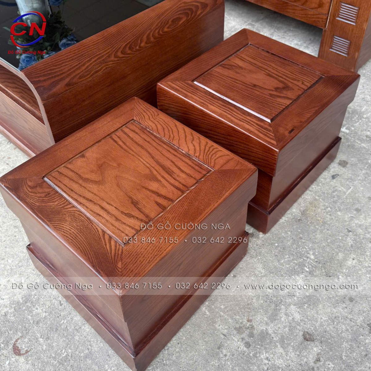 Sofa Gỗ Sồi Nga Góc L Chân Thuyền
