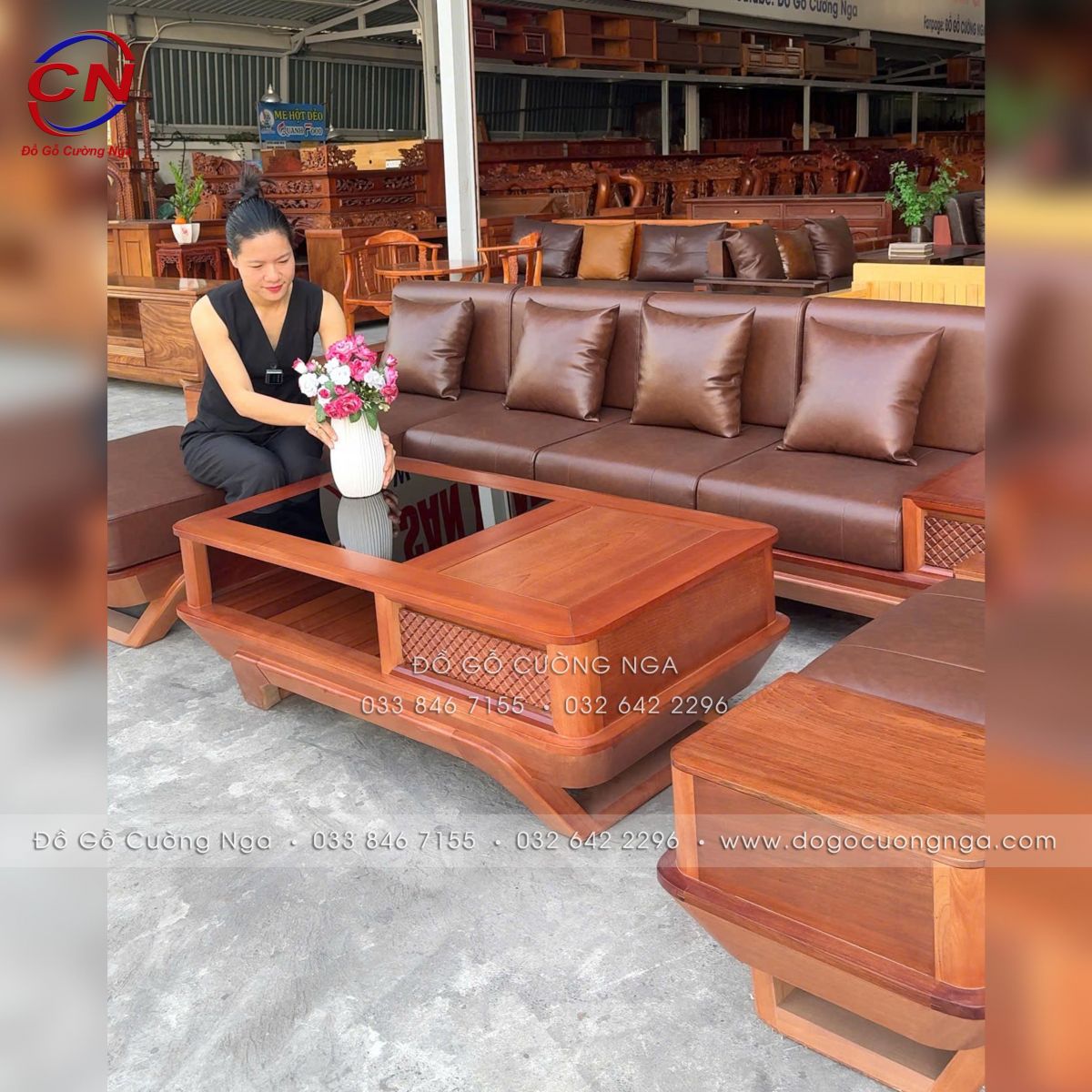 sofa goc L go xoan dao