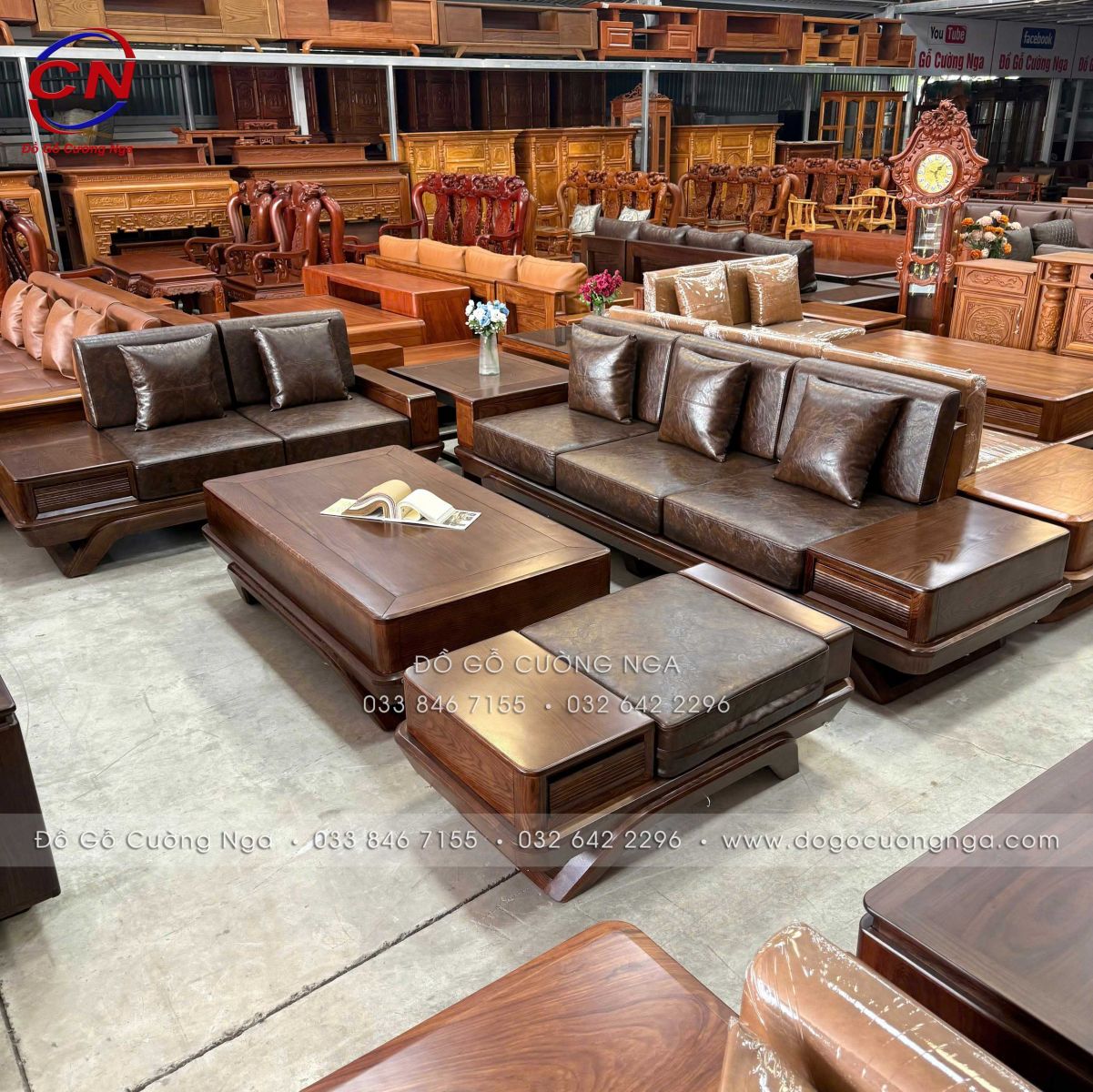 sofa 2 vang go soi nga