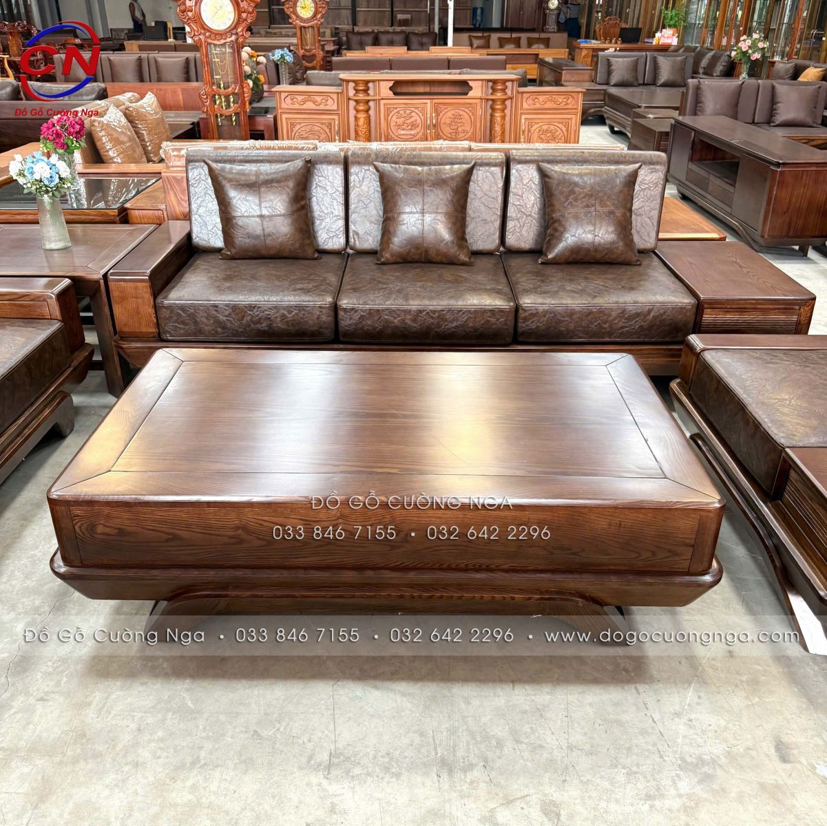sofa 2 vang go soi nga