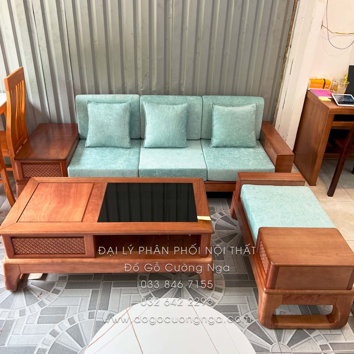sofa go xoan dao