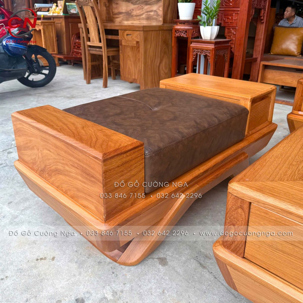 sofa goc go do chan thuyen