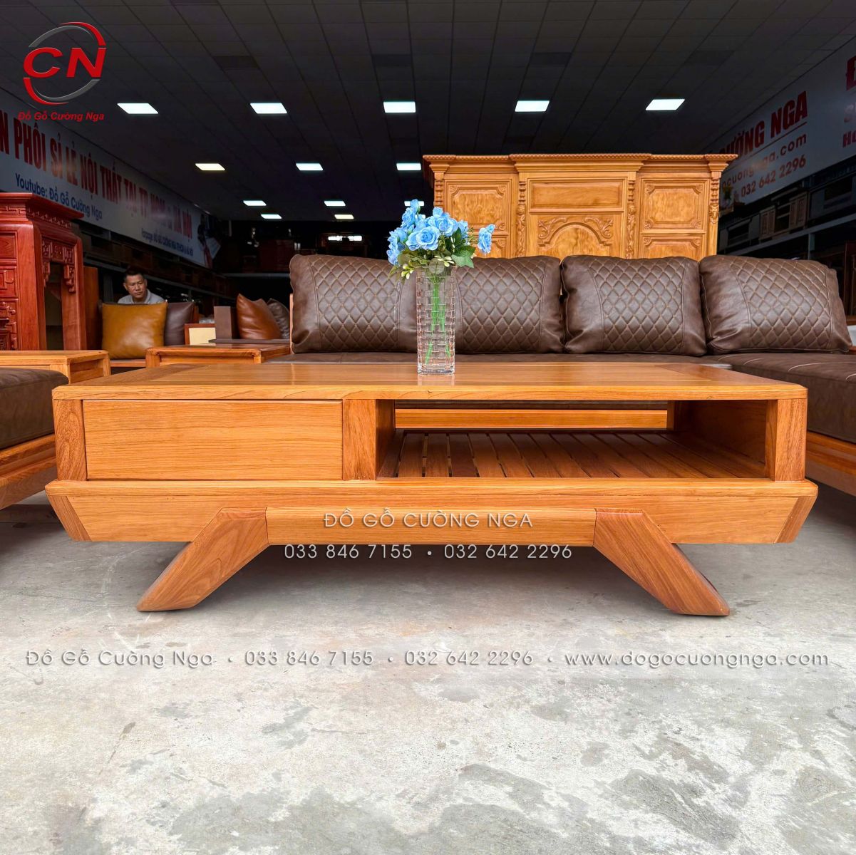 sofa goc go do chan thuyen
