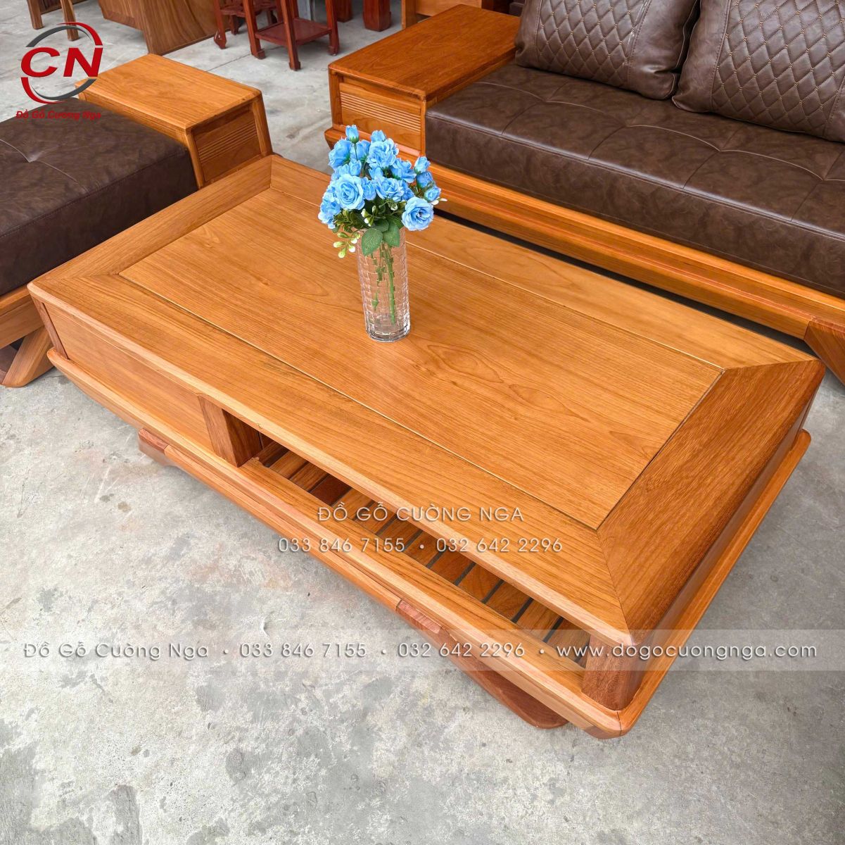 sofa goc go do chan thuyen
