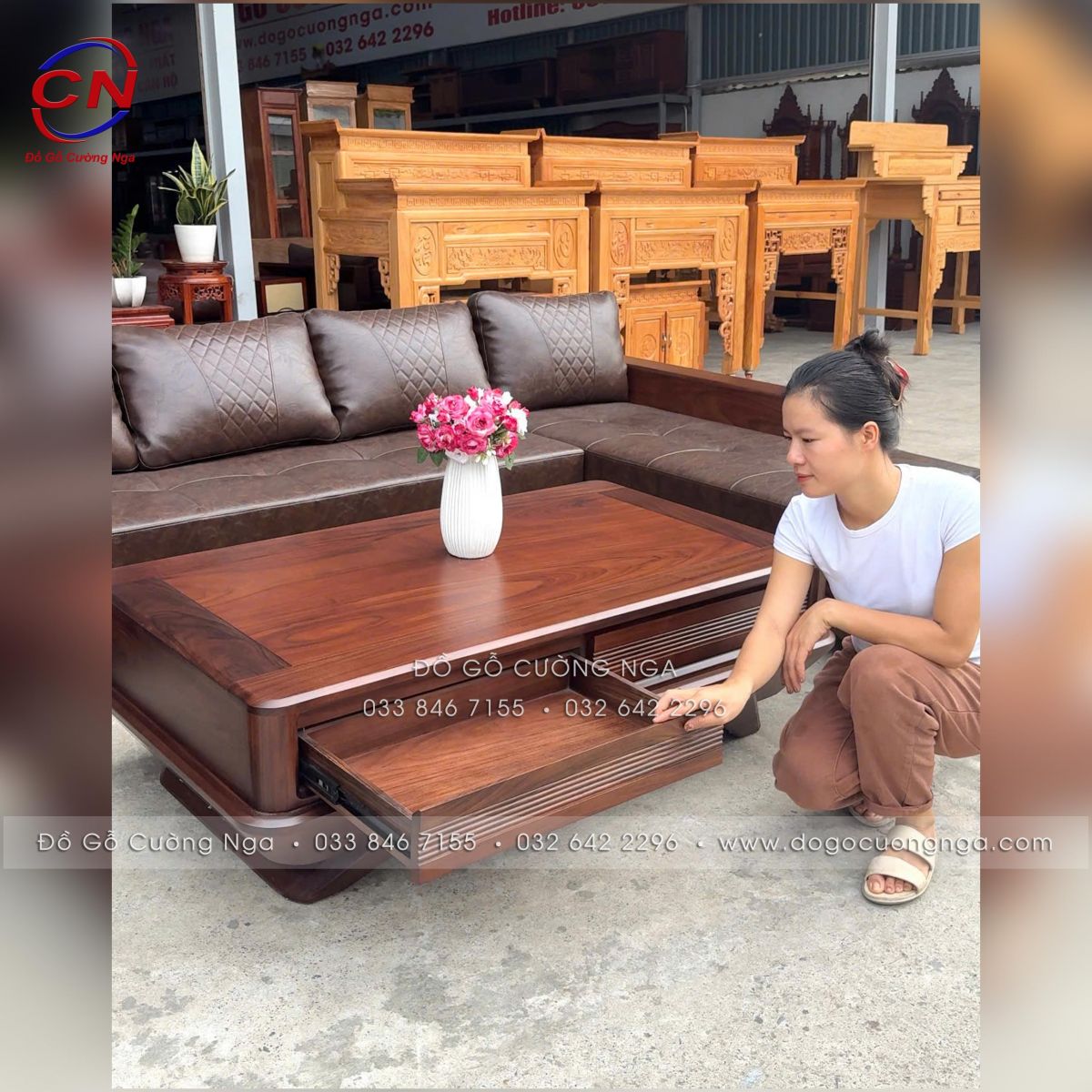 sofa go oc cho