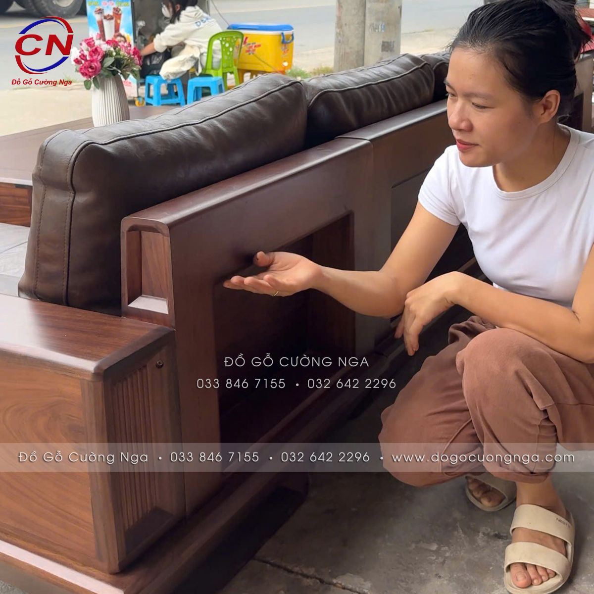 sofa go oc cho