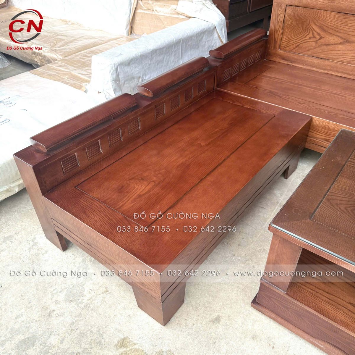 ghế sofa gỗ sồi nga 
