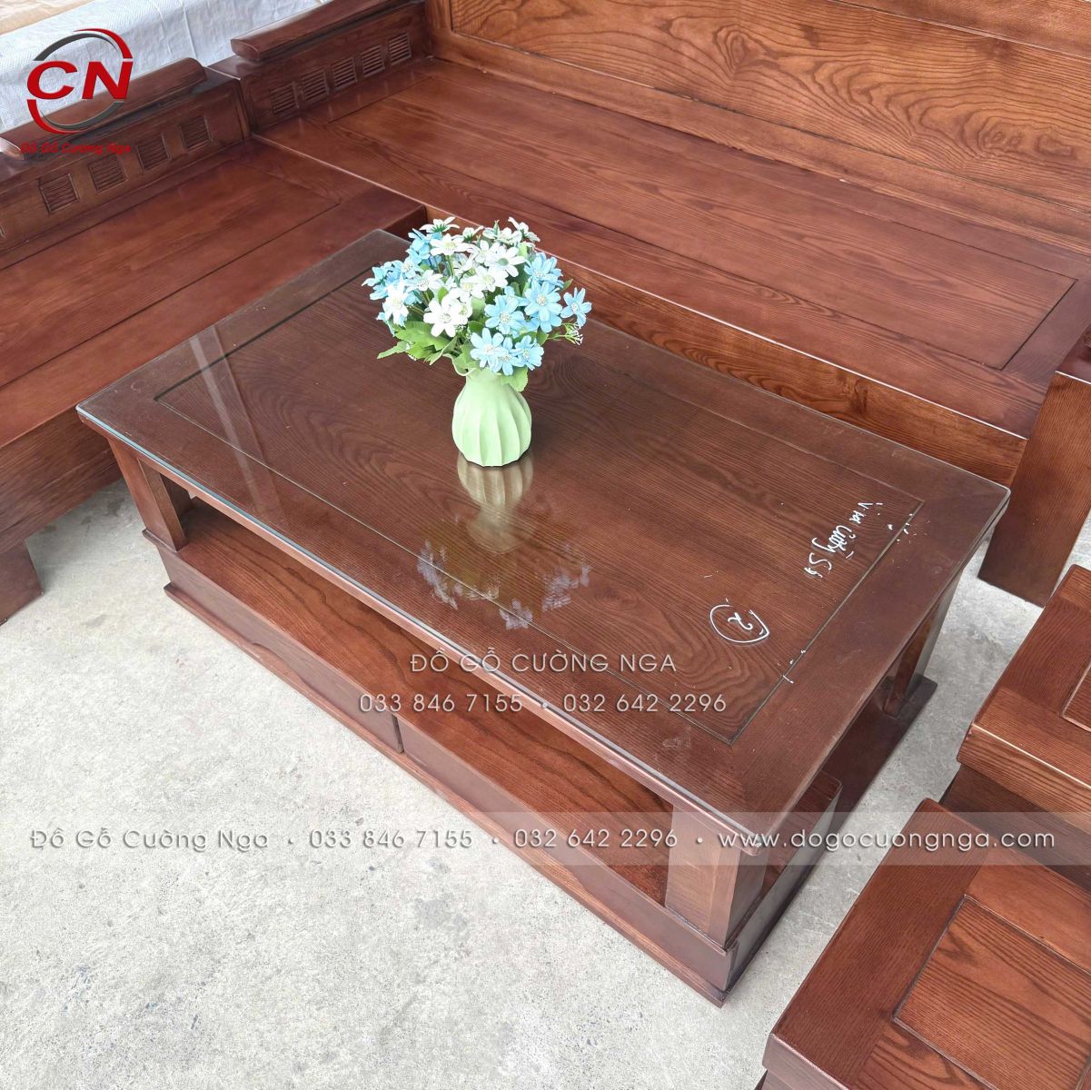 ghế sofa gỗ sồi nga 