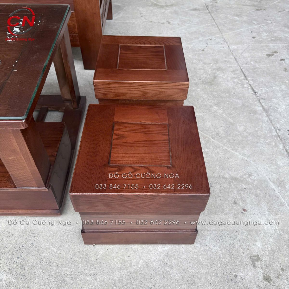 ghế sofa gỗ sồi nga 
