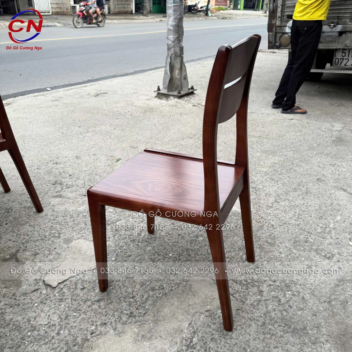 bàn ăn tròn mâm xoay gỗ sồi 8 ghế