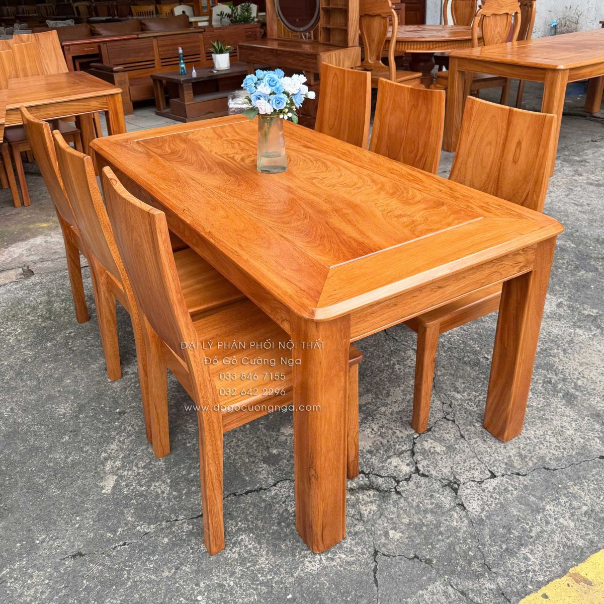 bàn ăn gỗ gõ đỏ