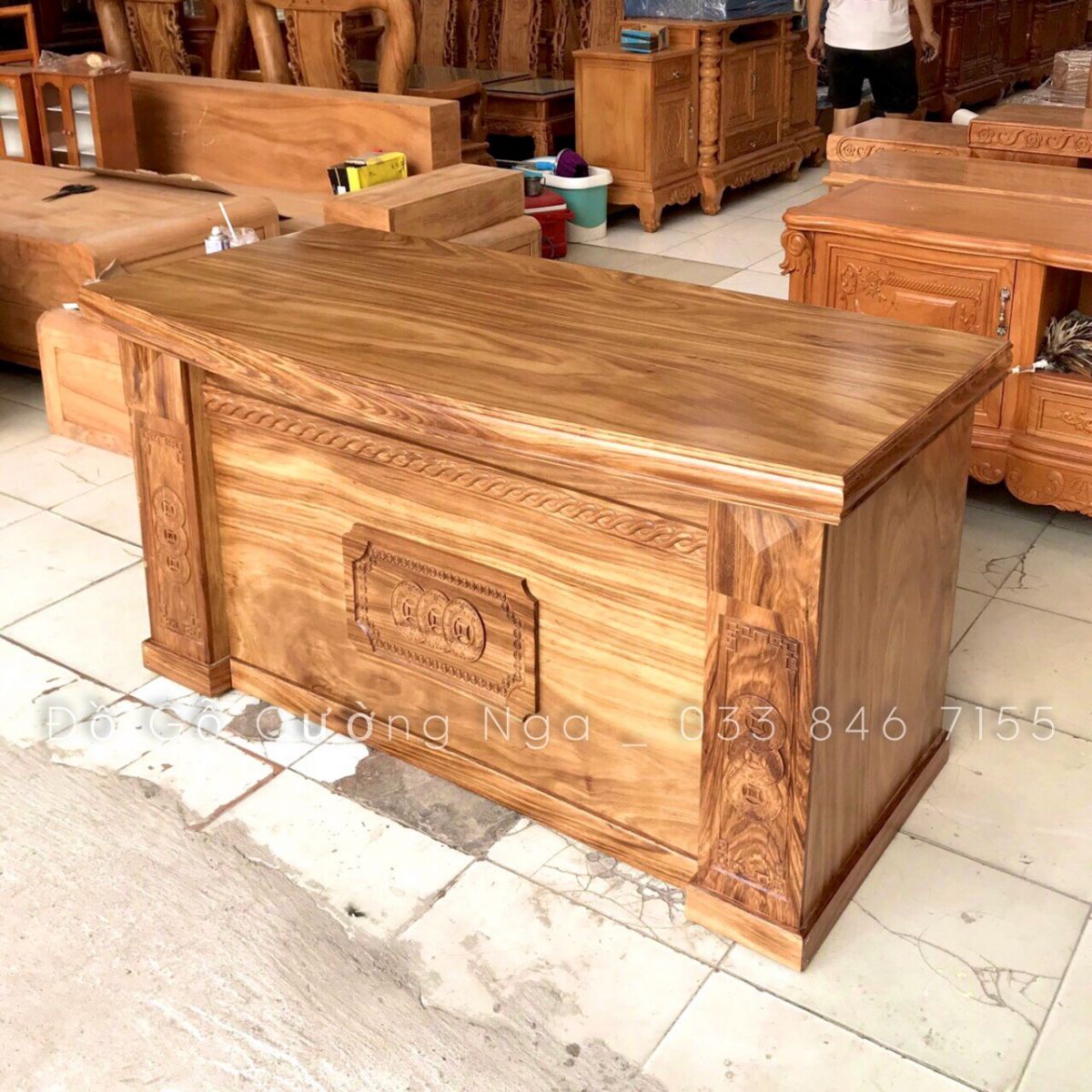 Bàn giám đốc gỗ hương xám