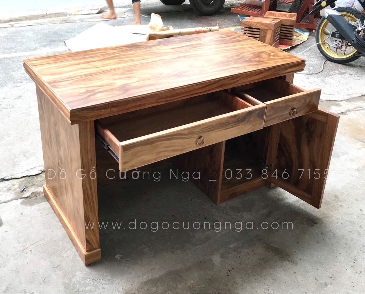 bàn làm viễ gỗ hương xám 