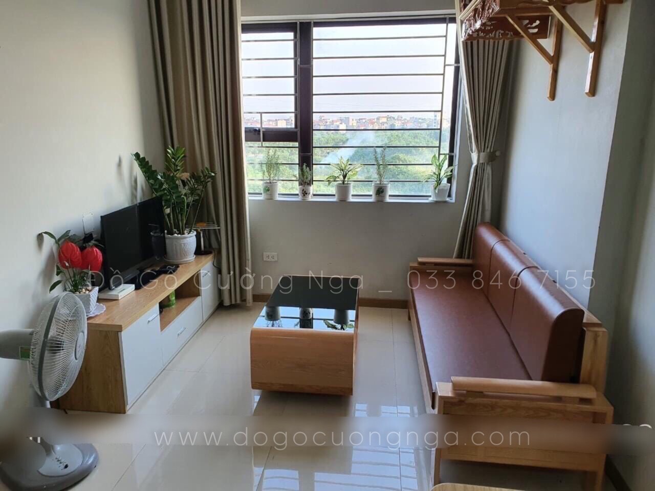 Bộ bàn ghế sofa gỗ sồi nga