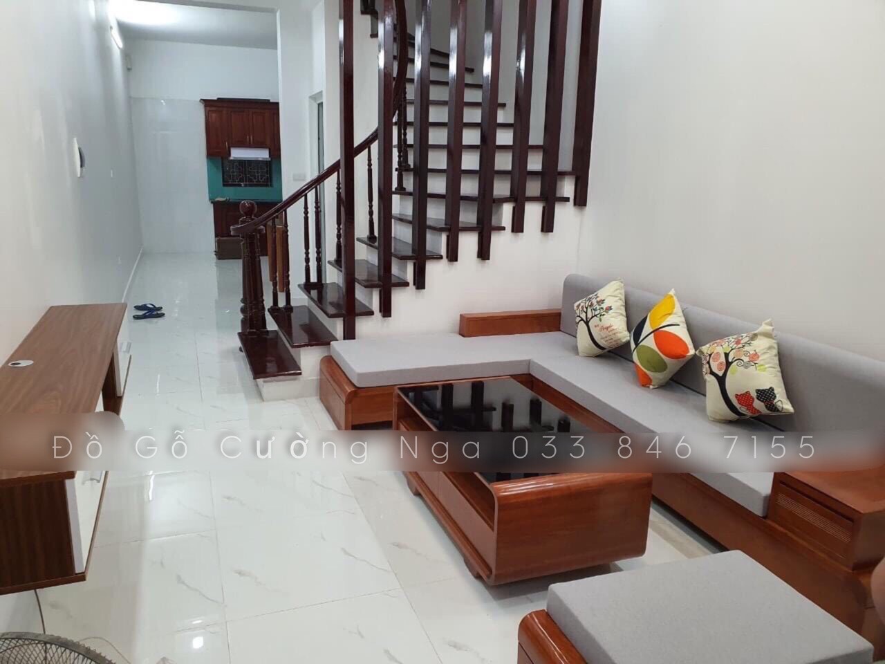 Thiết kế chi tiết mẫu ghế sofa gỗ sồi nga SF 0.80-9