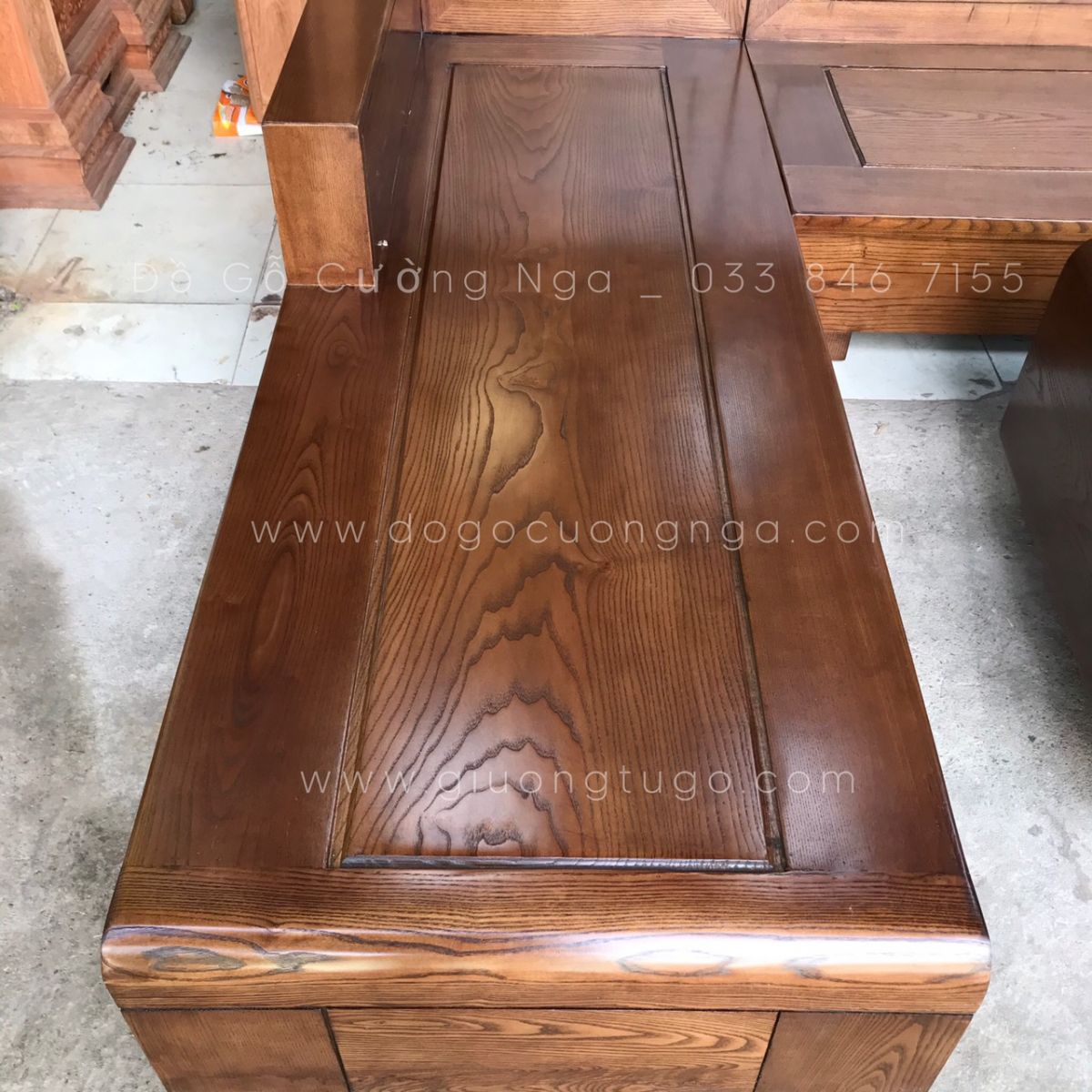 Bộ bàn ghế sofa gỗ Sồi Nga hiện đại